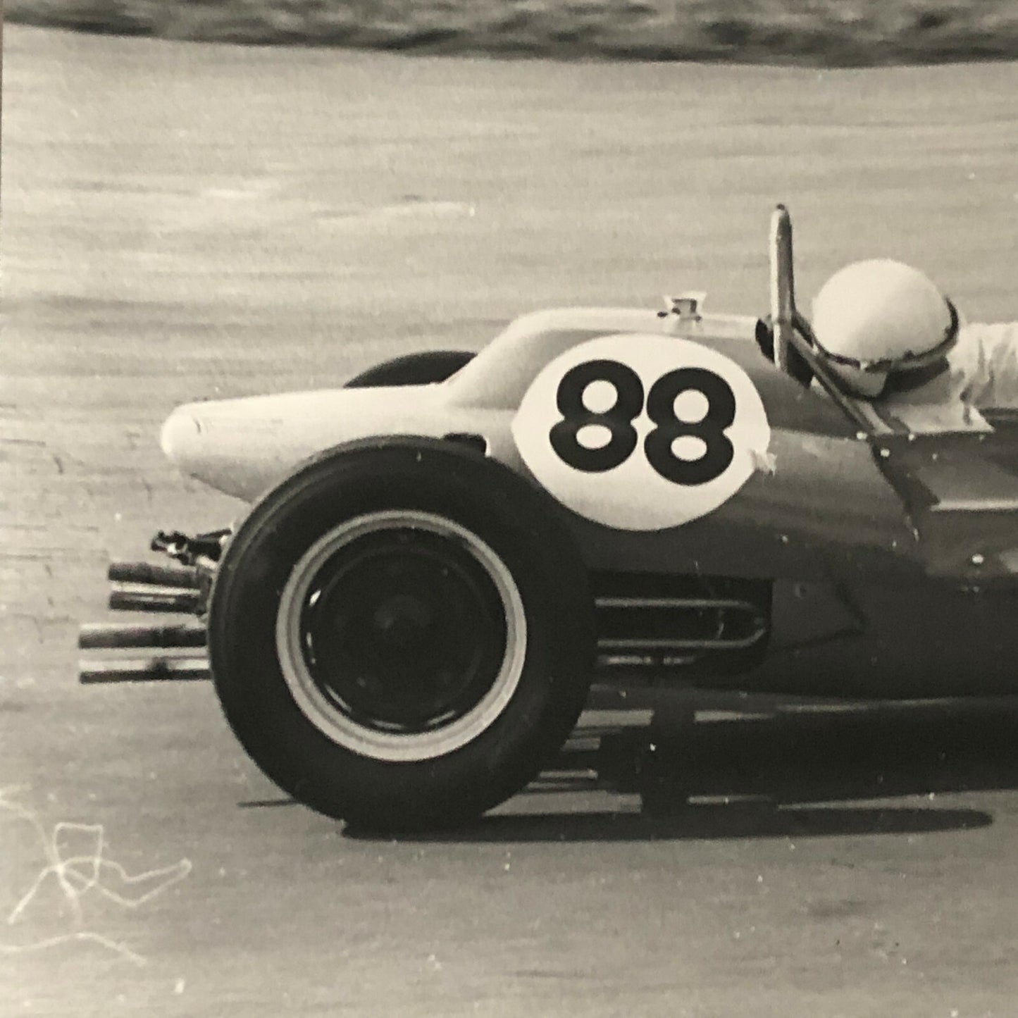 Vintage Racing Car Driver Photo Photograph Print 