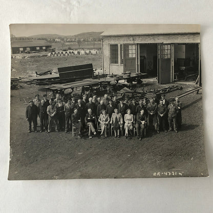 Antique Vintage Factory Company Industrial Workers Photograph ERGO Trailer