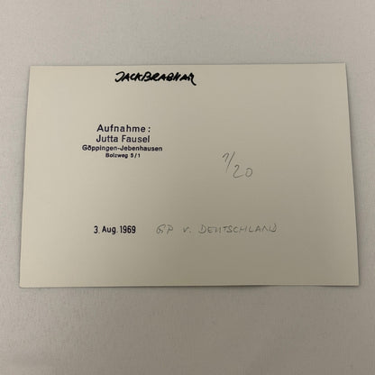 Vintage Racing Photo Jack Brabham 1969 German Grand Prix Motorsport Photograph