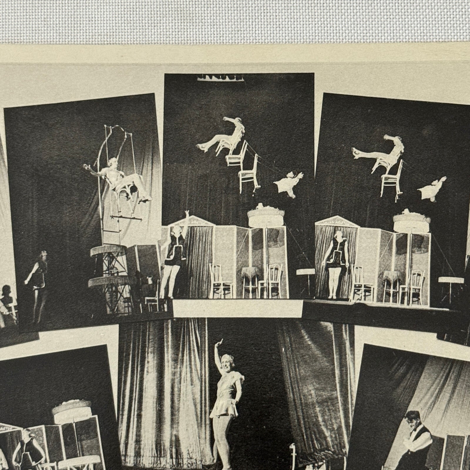 Vintage Circus Acrobat Balancing Act Postcard Post Card Lilian Ariston Company