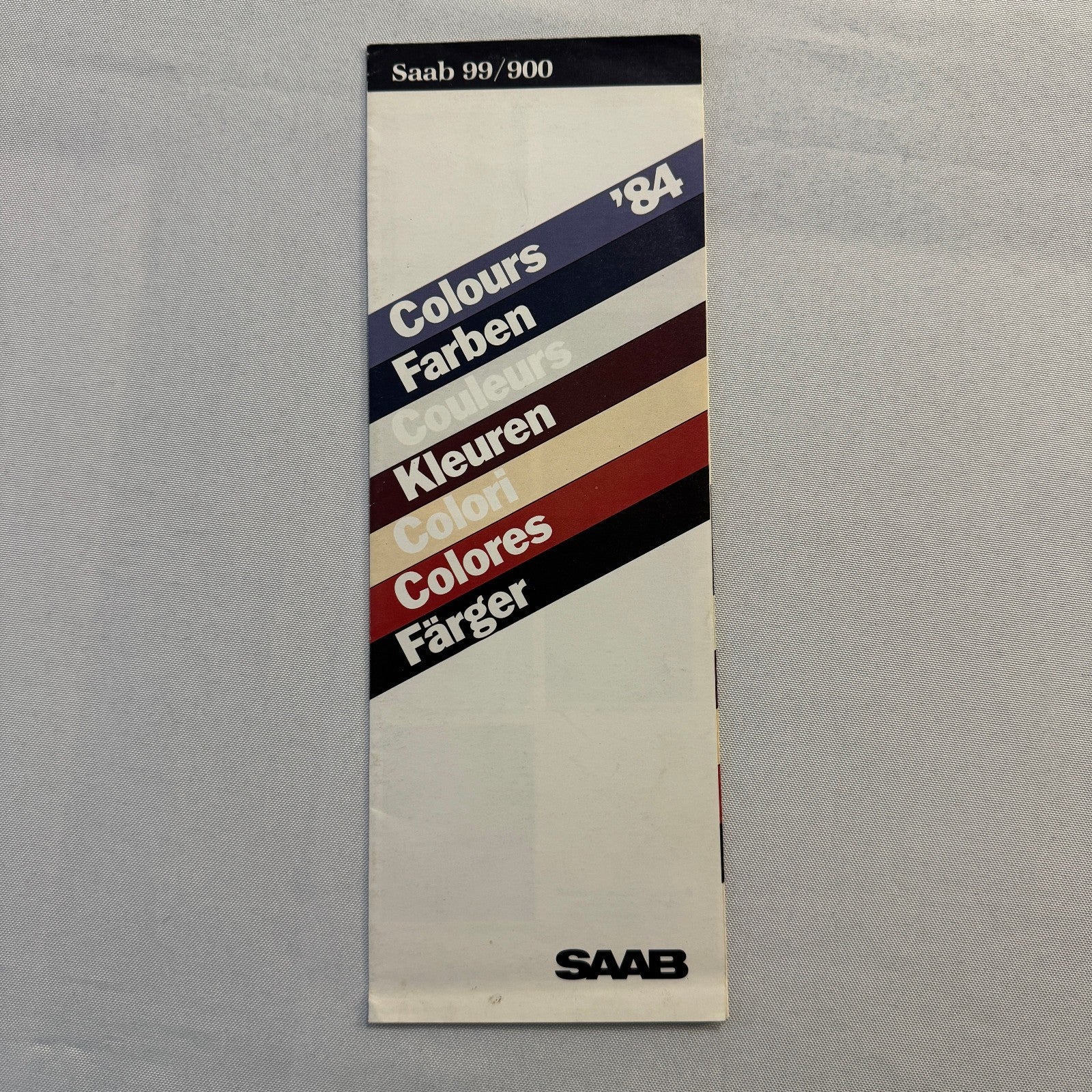 1984 Saab 99 and 900 Colour and Upholstery Brochure Catalog German French Text