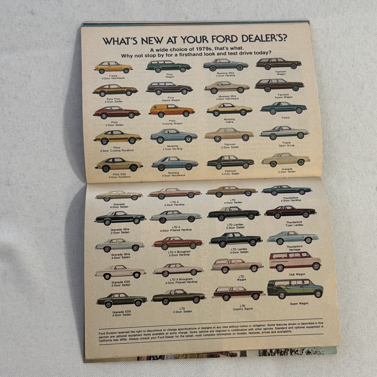 1979 Ford Car Brochure Magazine Ford Pinto LTD Thunderbird Mustang Granada