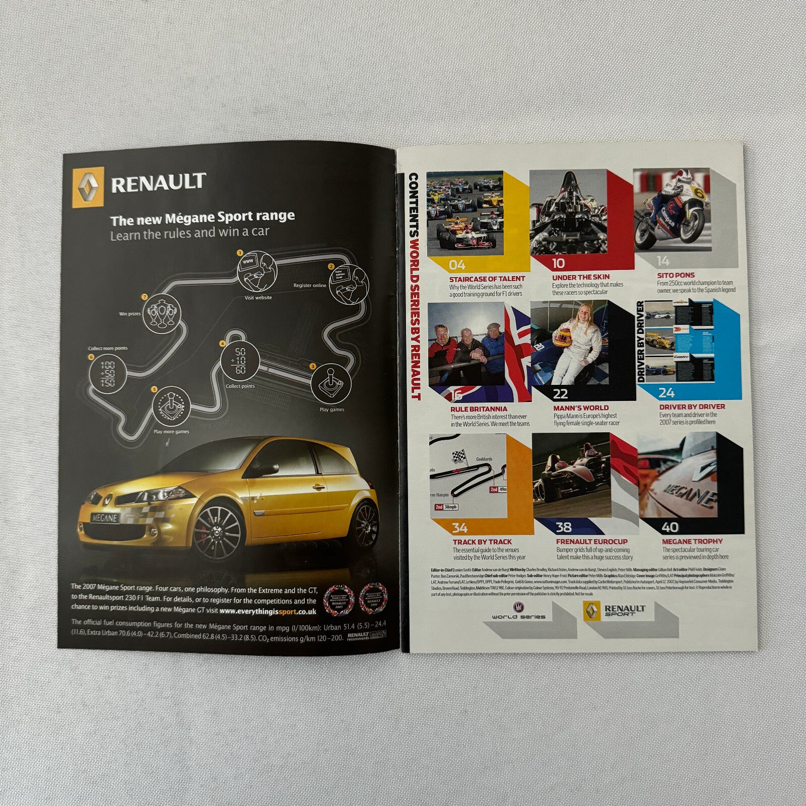 2007 Renault World Series Racing Guide Brochure Autosport