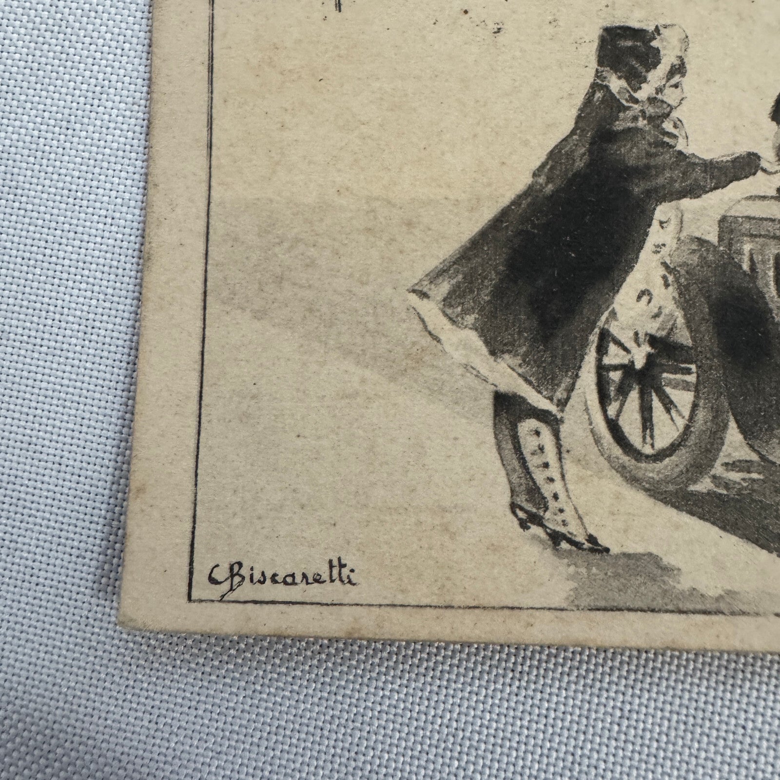 Fabbre & Gagliardi Vintage Car Advertising Postcard Alcyon Car Vintage Italian
