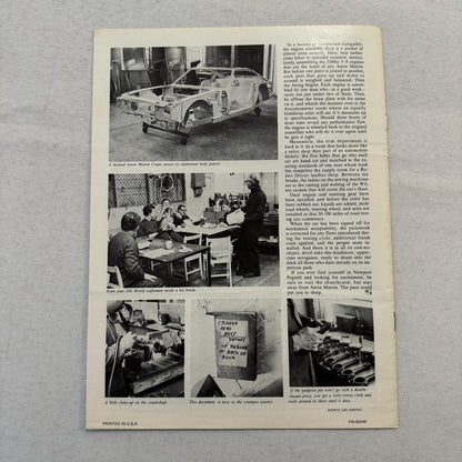 Aston Martin Volante Convertible Road Test Sales Brochure Catalog Sports Car