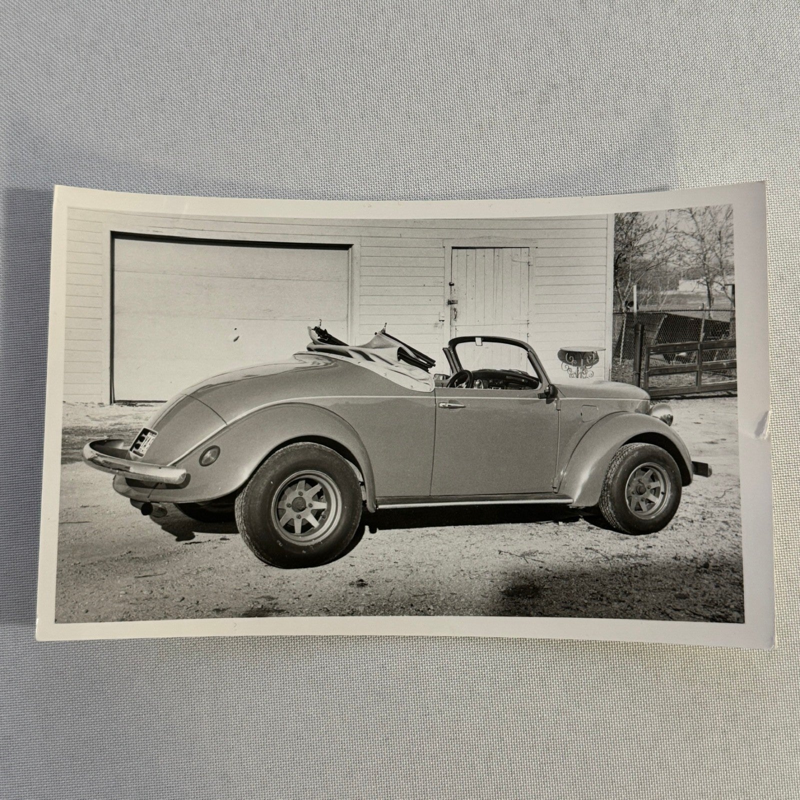Vintage Volkswagen Beetle Convertible Custom Car Photo Photograph Print