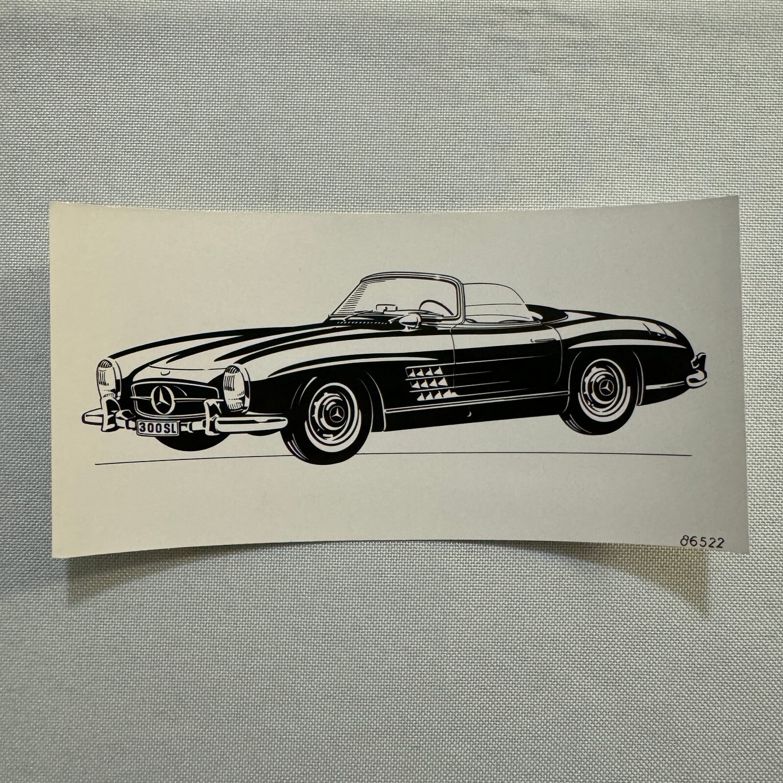 Vintage Mercedes 300SL 300 SL Roadster Convertible Photo Photograph Lot 2x
