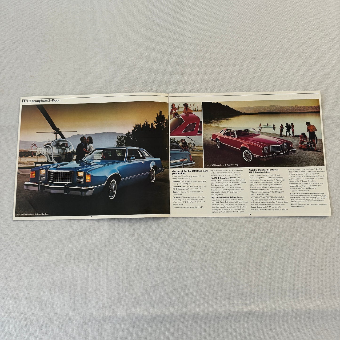 1977 Ford LTD II Car Sales Brochure Catalog Hardtop Sedan Station Wagon