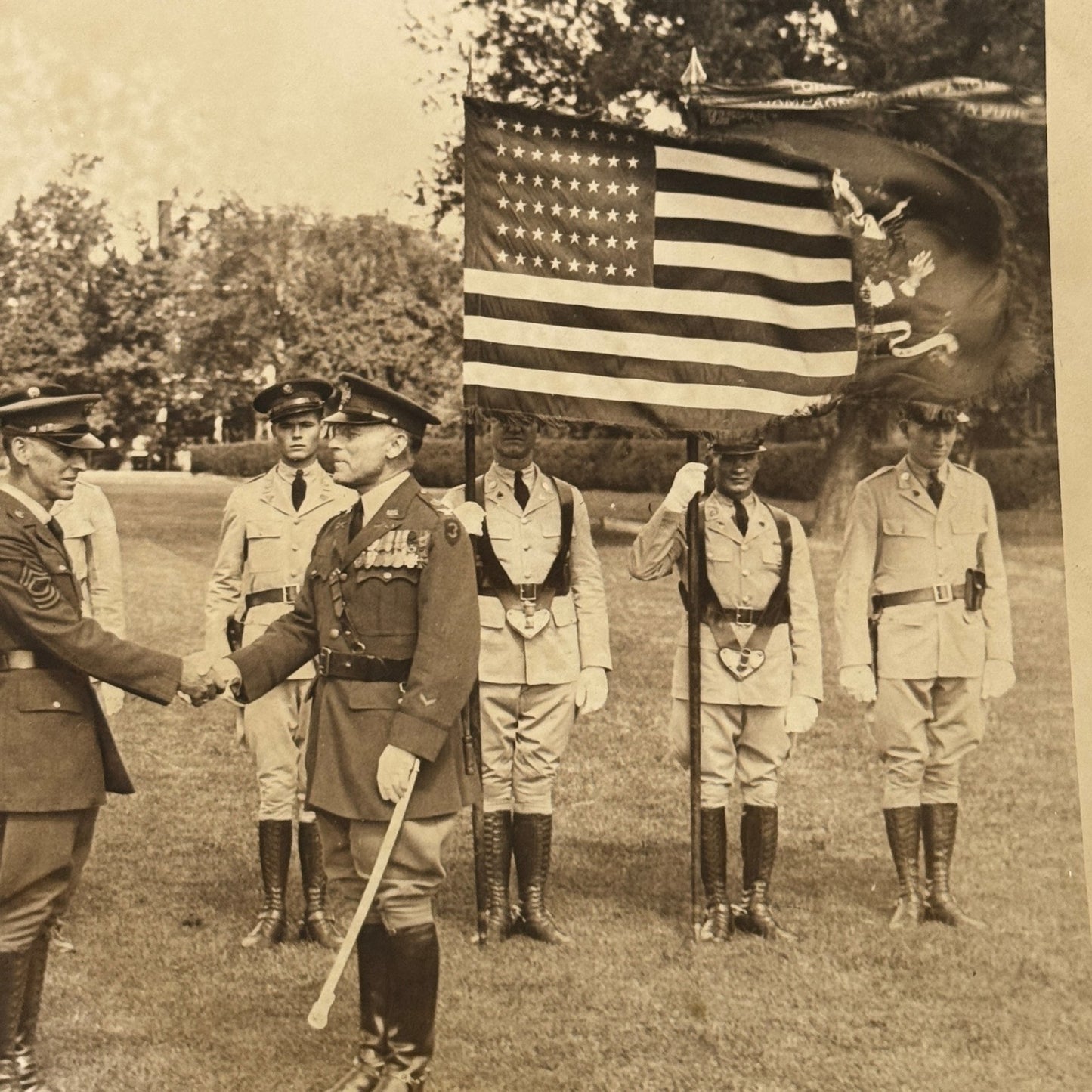 American Military Retirement of Army Sergeant William Pratt Press Photo 1933