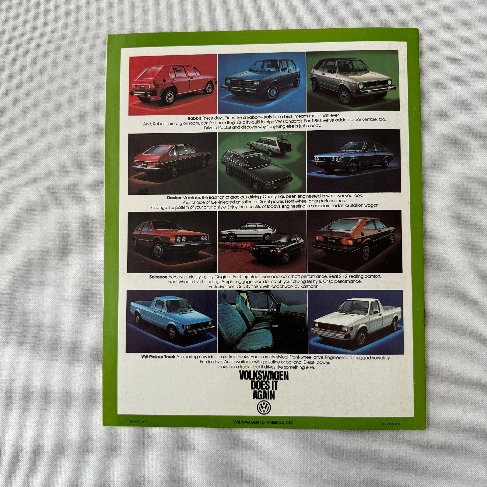 1980 Volkswagen VW Vanagon and Camper Sales Brochure Catalog Advertising
