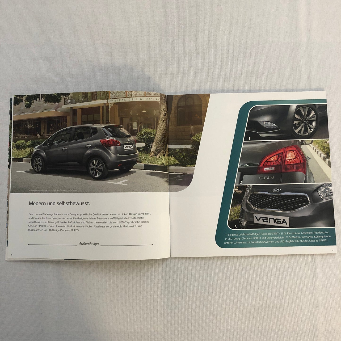 Kia Venga Car Sales Brochure Catalog with Price List GERMAN Market