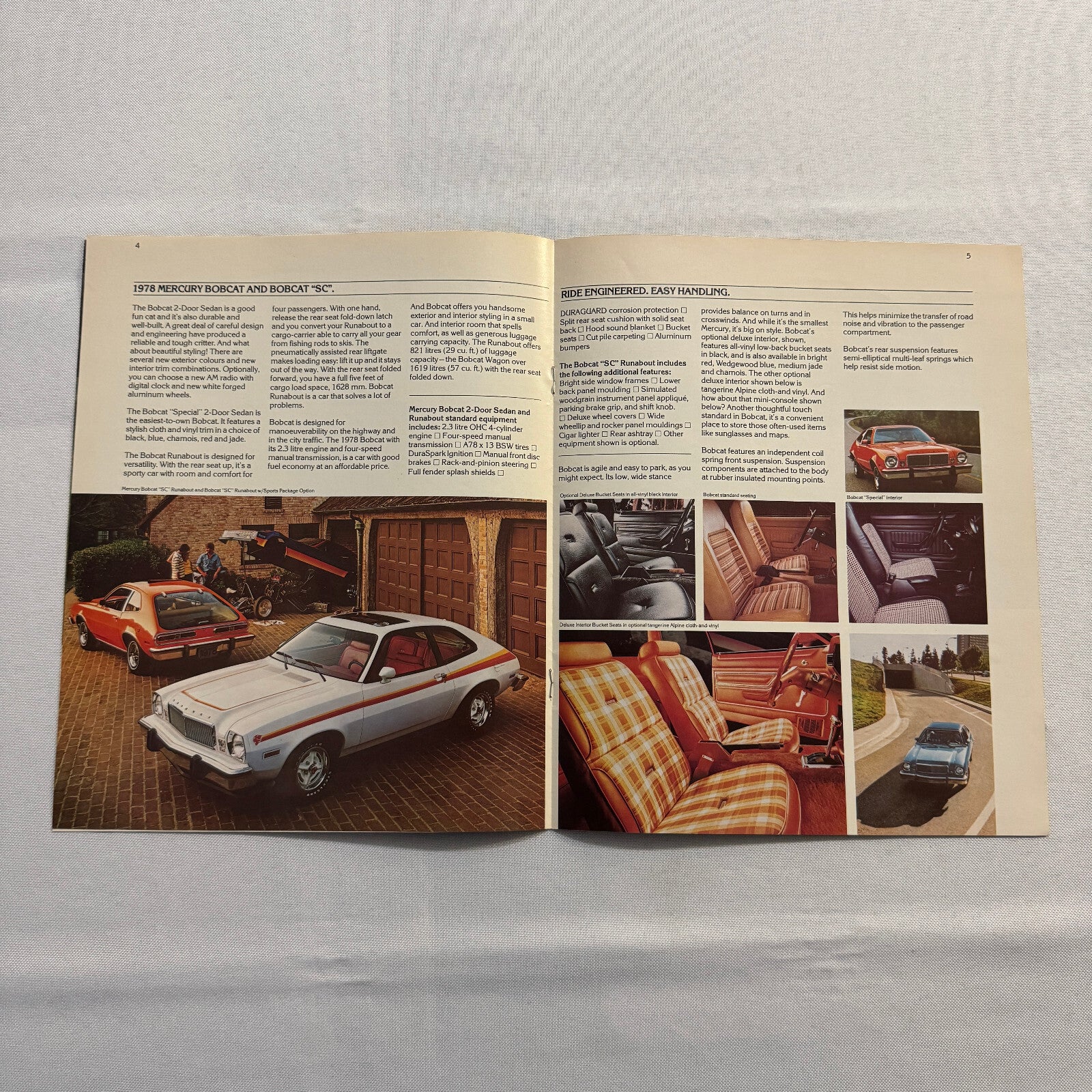 1978 Mercury Bobcat Car Sales Brochure Catalog Special SC Station Wagon Vintage