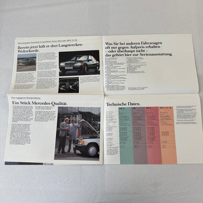 Mercedes Benz 190 Series Sales Brochure Catalog 190 D 190 E 190D 190E German