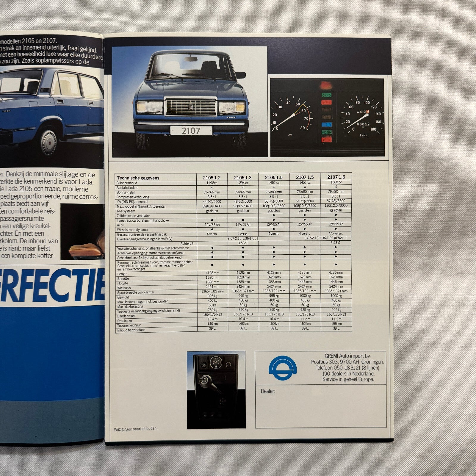 Lada 2105 and 2107 Car Sales Brochure Catalog Advertising German Text European