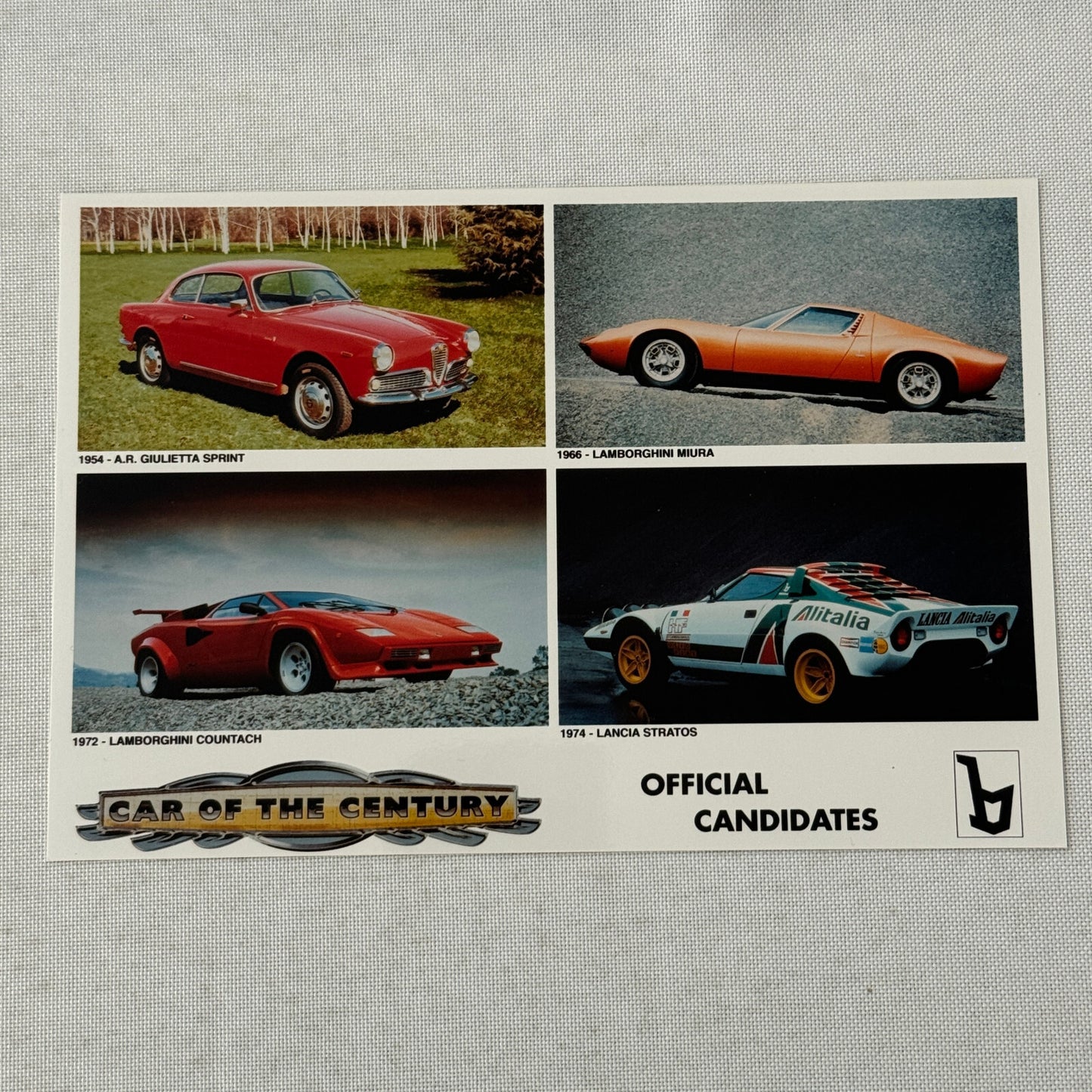 Bertone Press Kit 1998 Lamborghini Miura Countach Lancia Stratos Alfa Romeo +