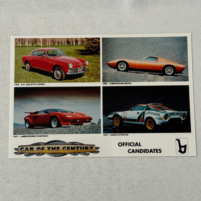 Bertone Press Kit 1998 Lamborghini Miura Countach Lancia Stratos Alfa Romeo +