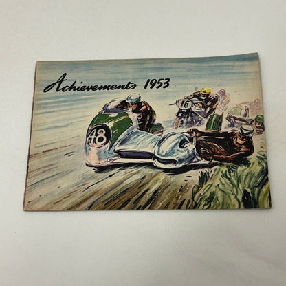 1953 Castrol Racing Achievements Brochure LeMans Grand Prix Motorcycle Bike +