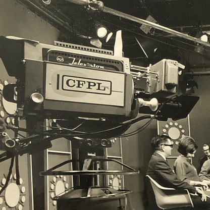 Vintage Photo Photograph Television Studio Show Camera People CFPL Lot of 2