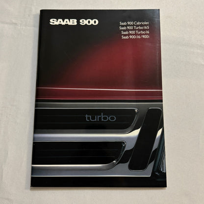 Vintage Saab 900 Car Sales Brochure Catalog 900 Cabriolet 900 Turbo 16S GERMAN
