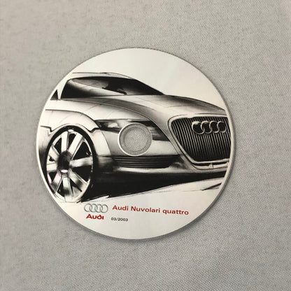2003 Audi Nuvolari Quattro Concept Car Prototype Press Kit Brochure GERMAN