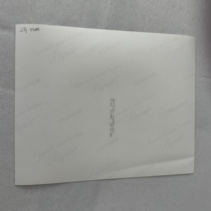 Vintage Oldsmobile Car in Snow Photo NEGATIVE with Print Automobile Photograph