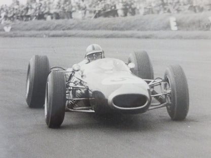 Vintage 1964 Press Photograph Photo Jack Brabham at Silverstone Win Grand Prix 