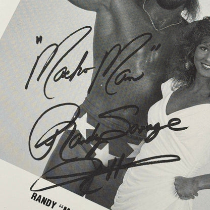 Macho Man Randy Savage and Miss Elizabeth 1987 WWF Wrestling Promo Photo Card