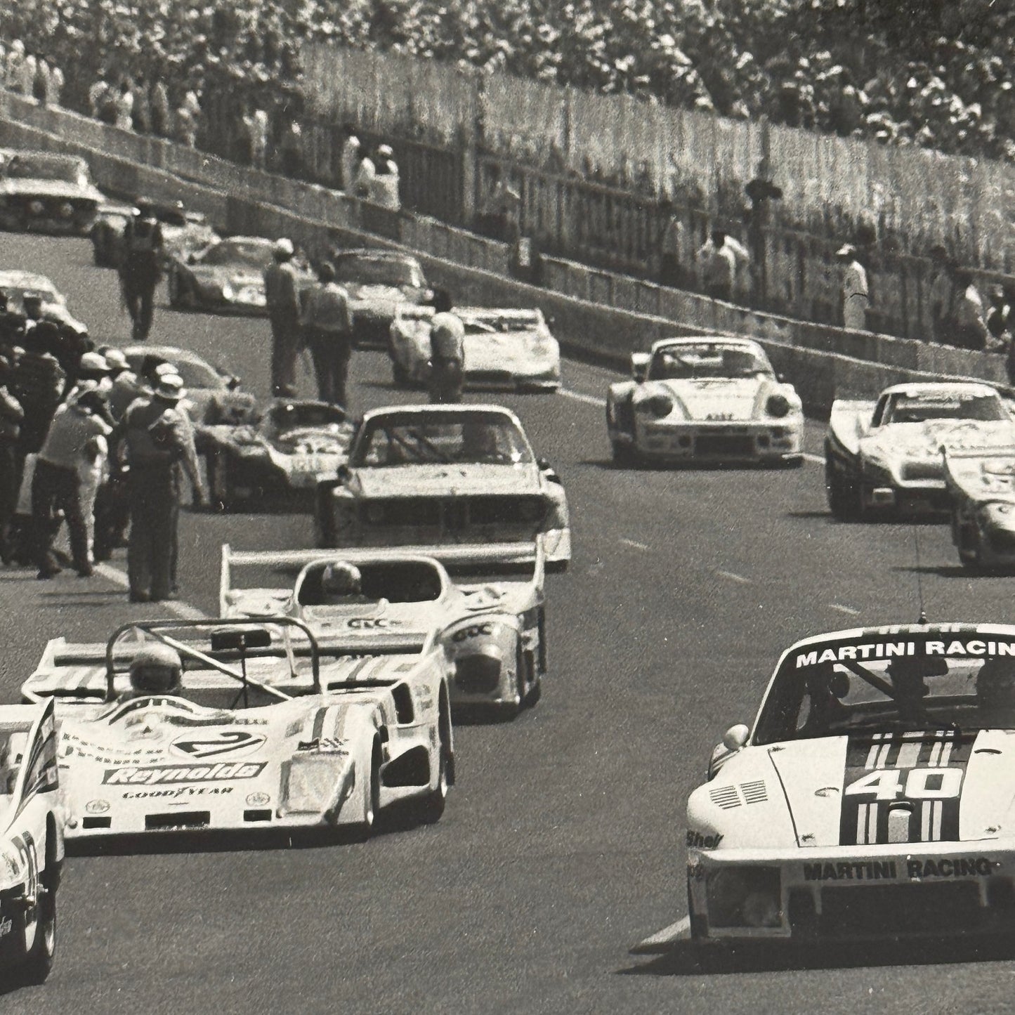 Vintage Racing Photo Photograph Print Martini Racing Porsche
