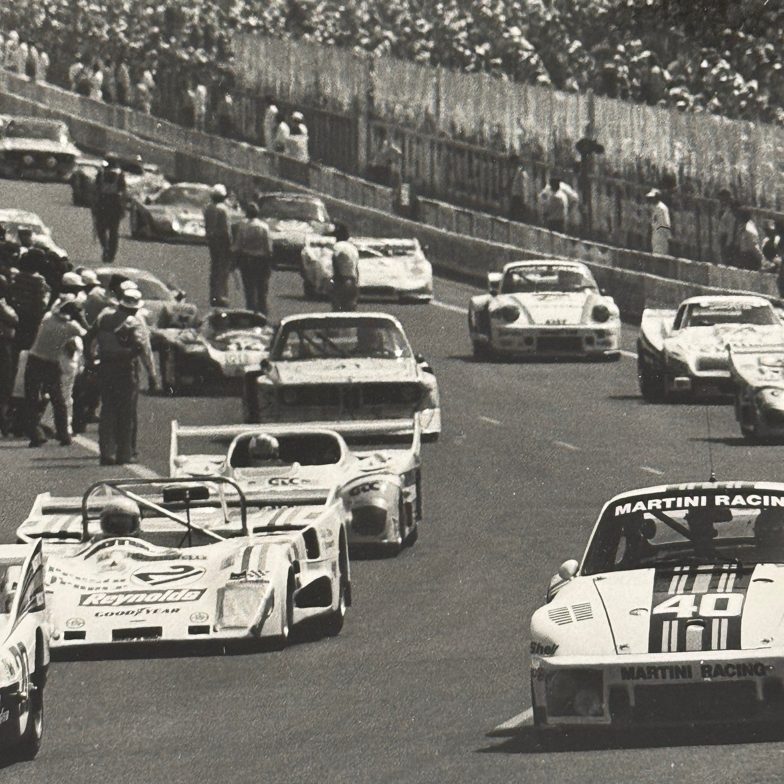 Vintage Racing Photo Photograph Print Martini Racing Porsche