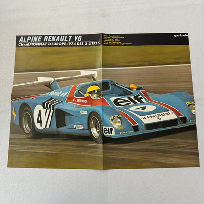Vintage Renault Alpine V6 2 Liter Racing Car Poster Alain Serpaggi