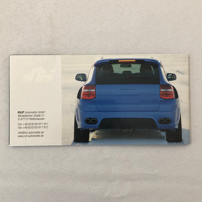 RUF Dakara Porsche Cayenne SUV Sales Brochure Catalog Advertising
