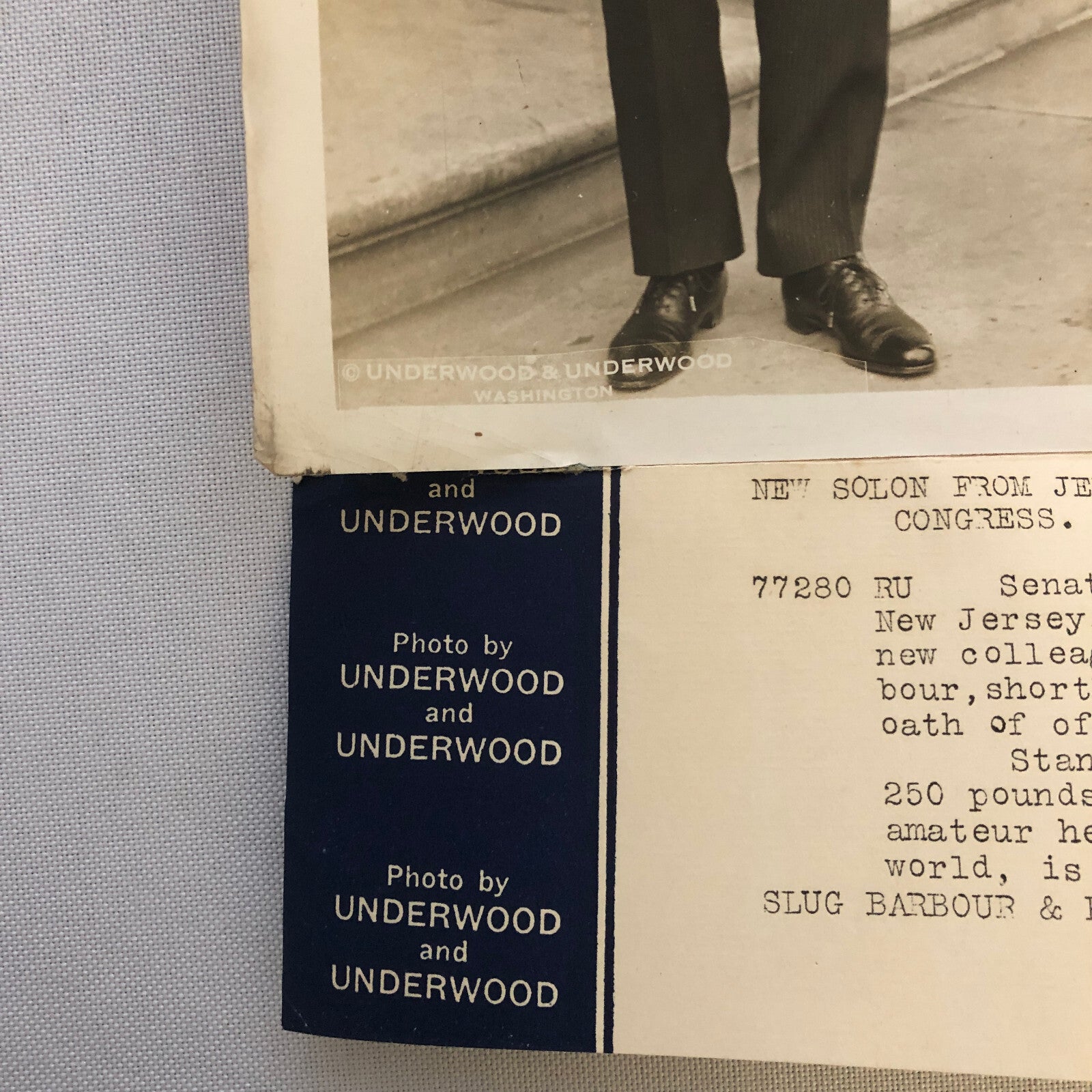 Press Photo Photograph Boxer Senator Warren Barbour 1931 Underwood & Underwood