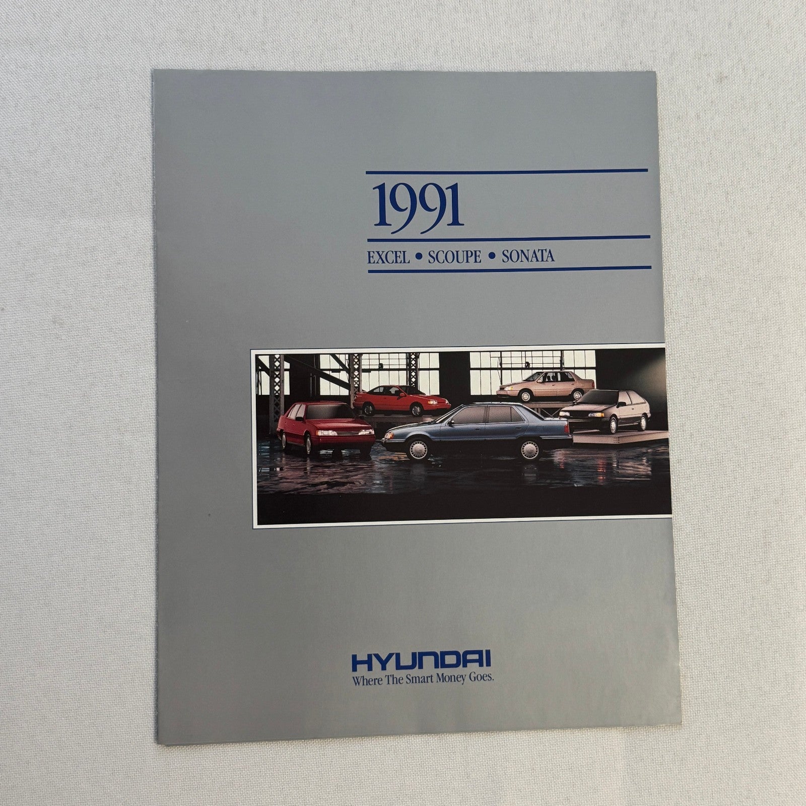 1991 Hyundai Car Sales Brochure Catalog Scoupe Excel Sonata