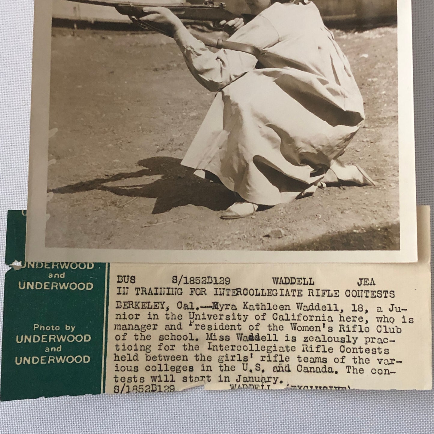 Press Photo Photograph Rifle Shooting Competition Underwood and Underwood