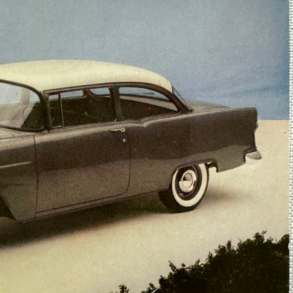 1955 Chevrolet One Fifty Utility Sedan Advertising Postcard Vintage