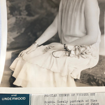 Press Photo Photograph Society Daughter of Judge Portrait Juliet Aukam