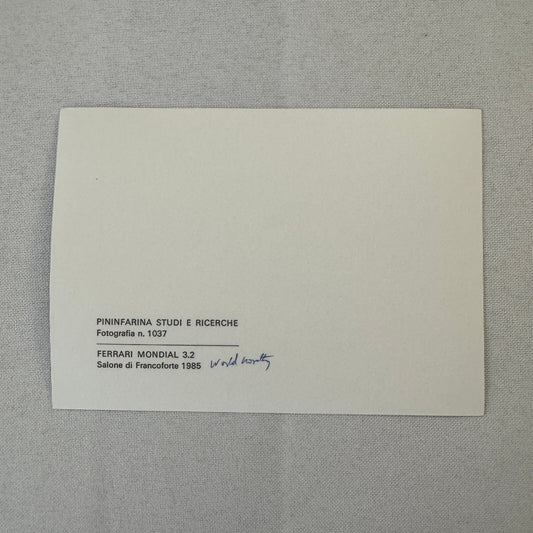 1985 Ferrari Mondial Pininfarina Factory Press Photo Photograph Print