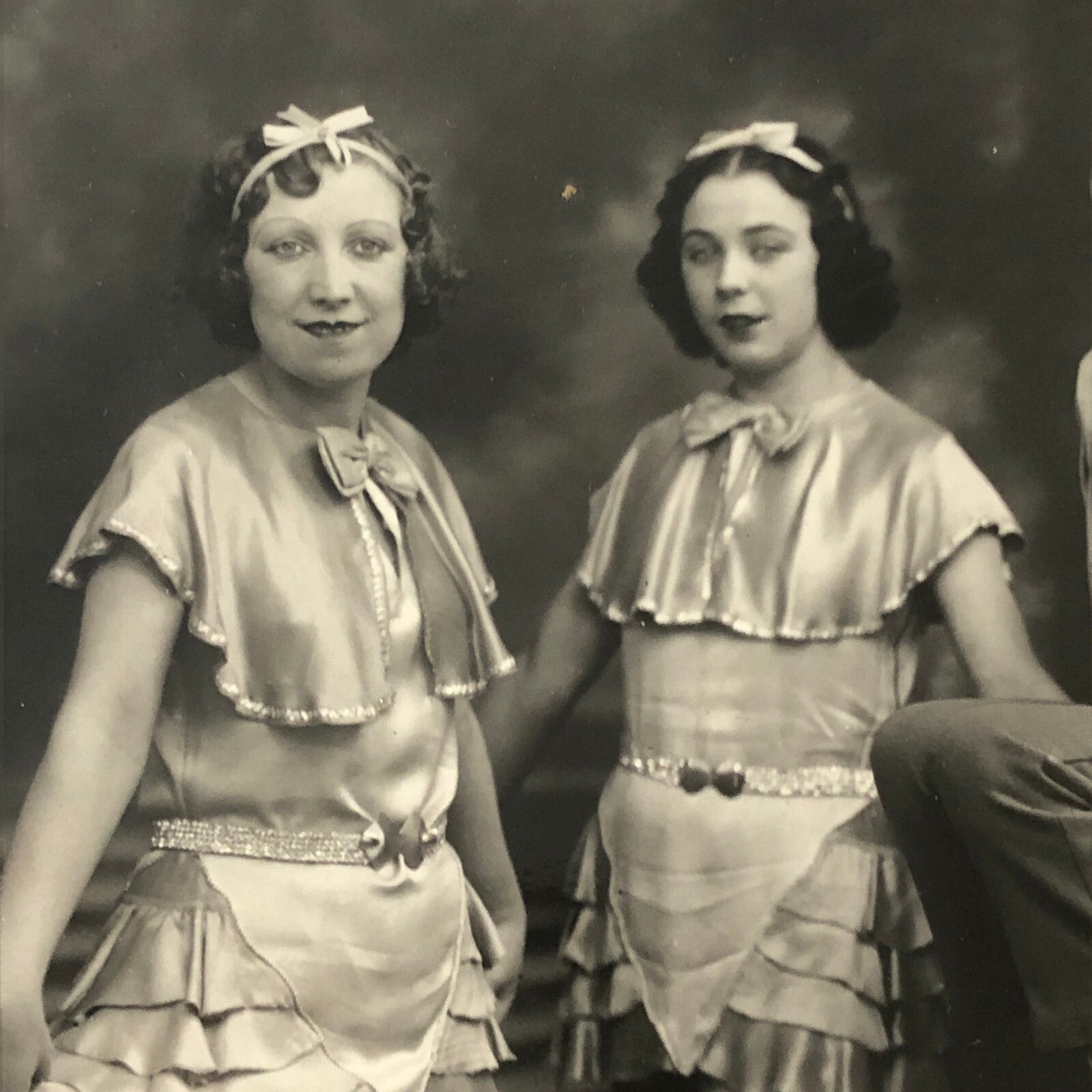 Circus Performers in Costume with Bicycle Vintage Photo Photograph Print