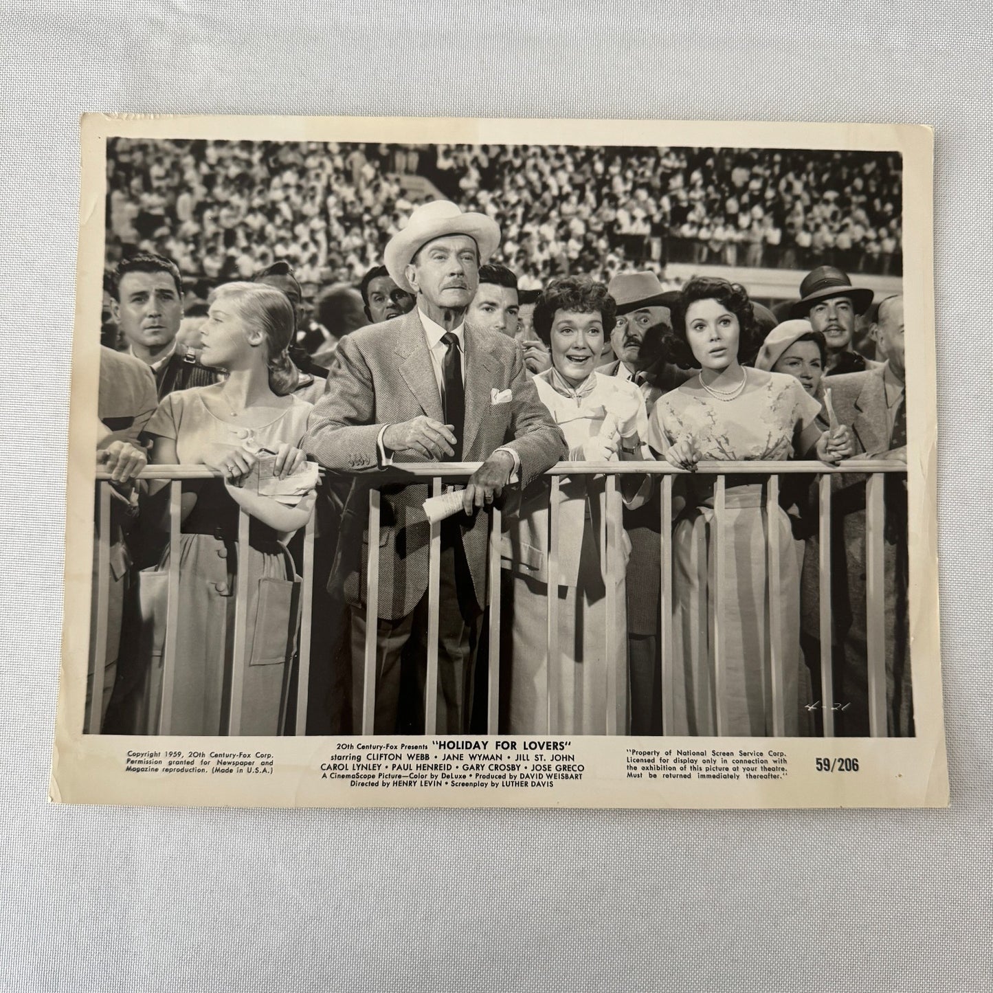 Vintage Movie Still Press Photo Photograph Holiday for Lovers 1959