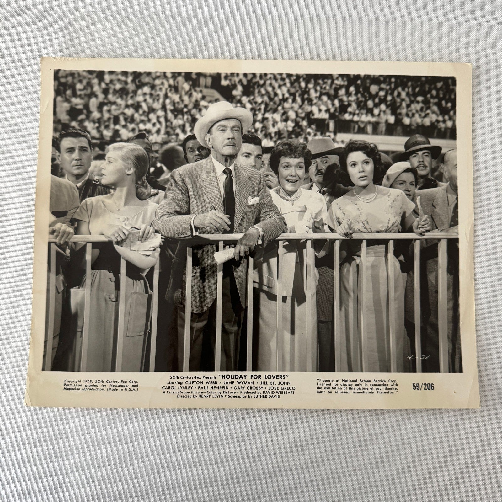Vintage Movie Still Press Photo Photograph Holiday for Lovers 1959