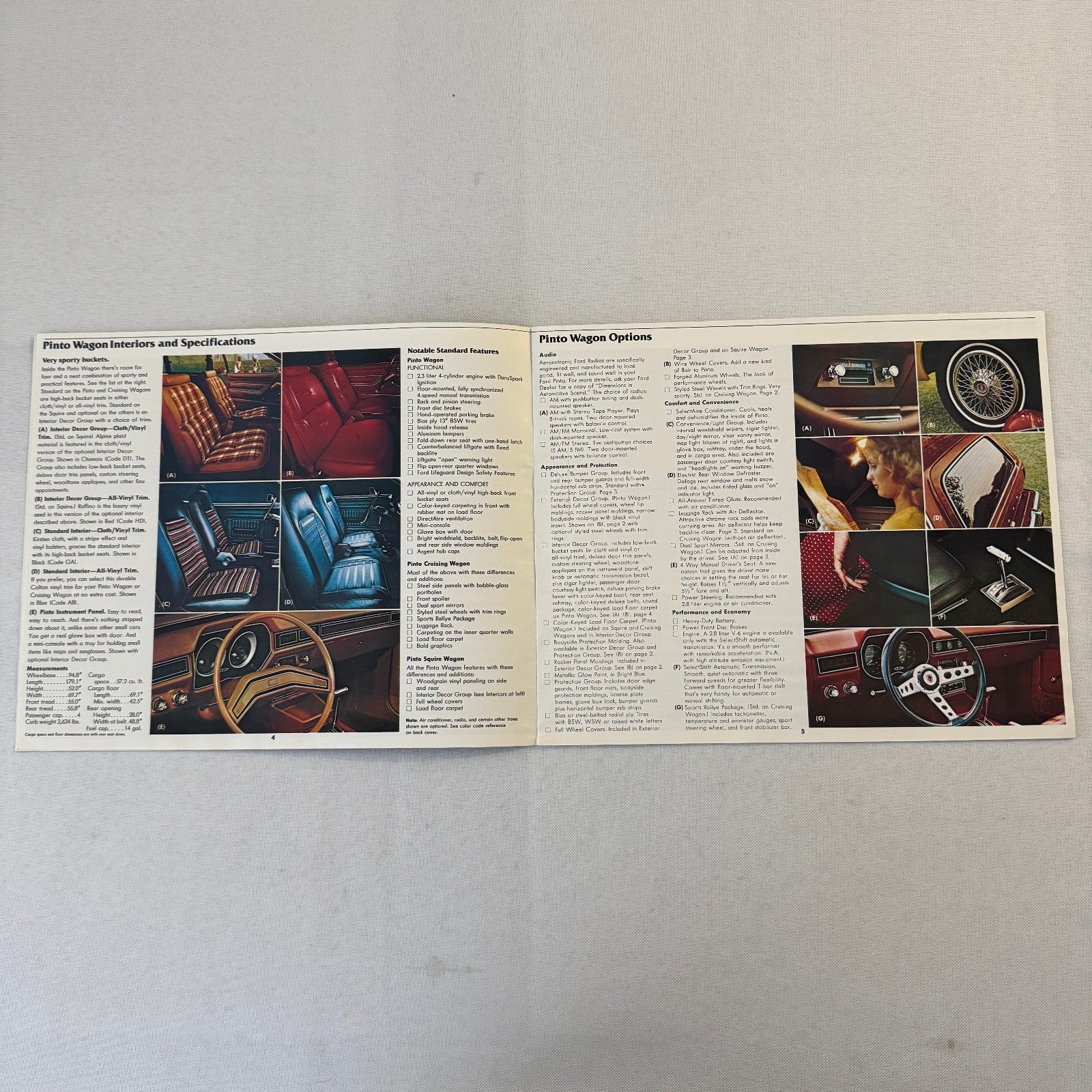 1977 Ford Station Wagon Car Sales Brochure Pinto Cruising Wagon Club Wagon LTD