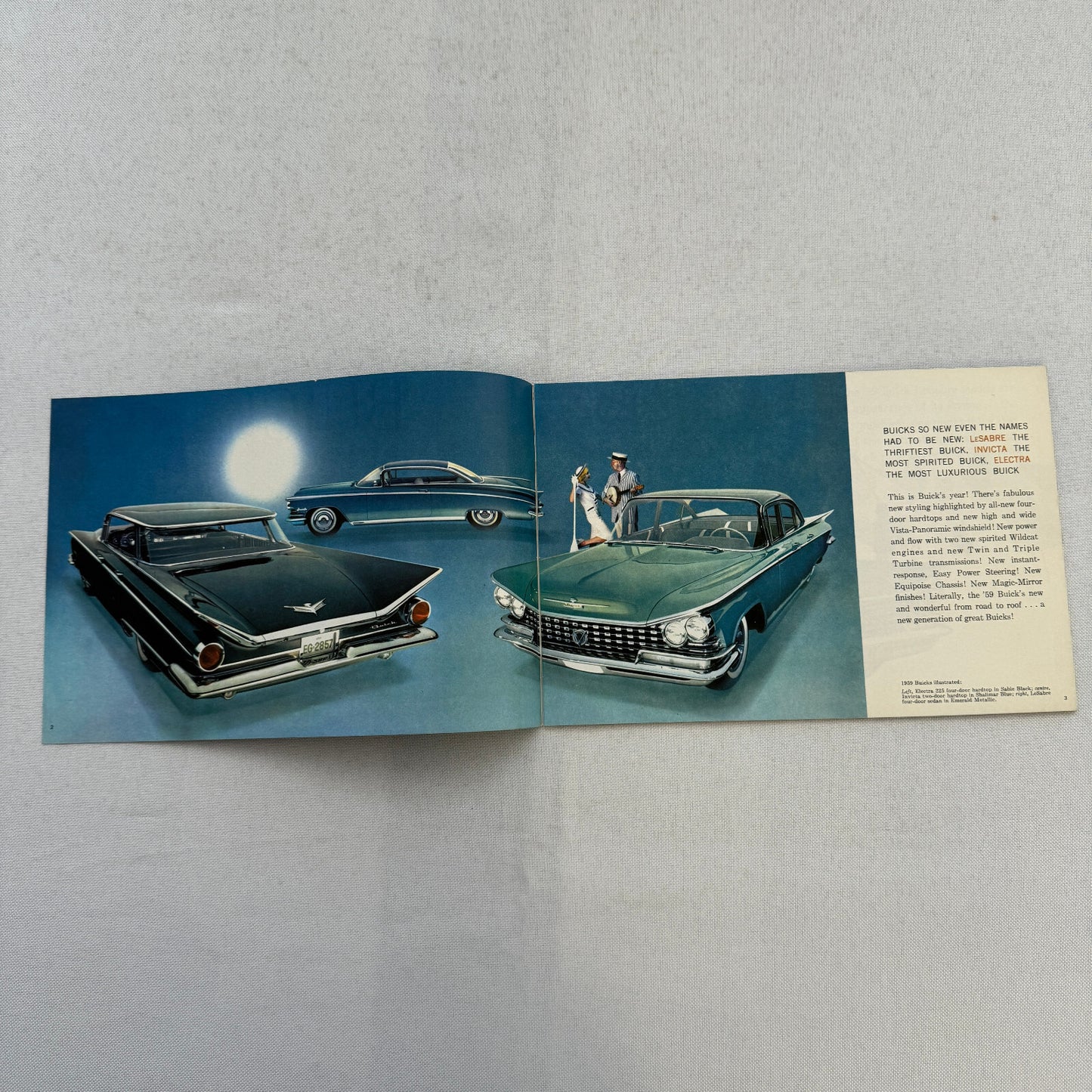 1959 Buick Car Sales Brochure Catalog LeSabre Invicta Electra 225