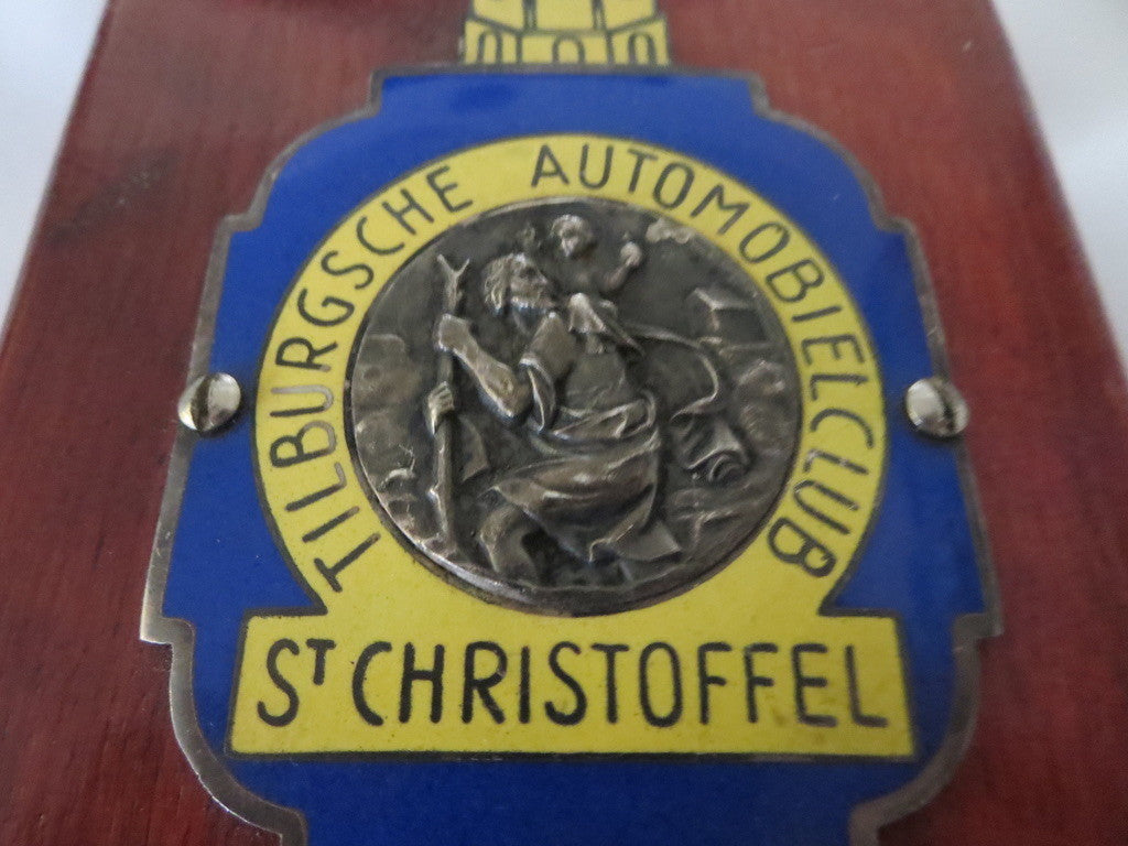 Vintage St Christoffel Tilburgsche Automobiel Club St Christoper Badge Emblem 