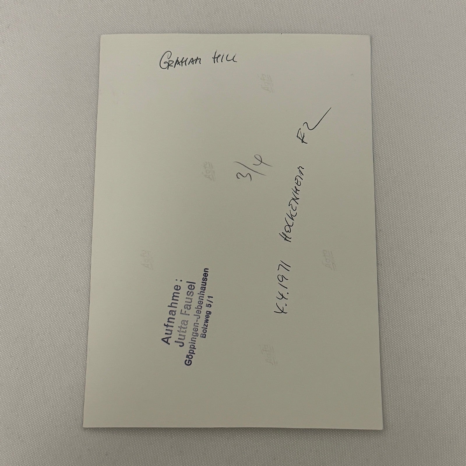 Vintage Racing Photo 1971 Hockenheim F2 Race Graham Hill Driver Motorsport