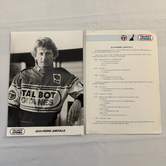 Jean-Pierre Jabouille JP Jabouille Racing Driver Photo Photograph Print ELF