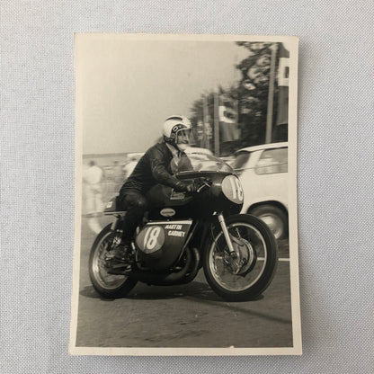 Vintage Motorcycle Racing Photo photograph Rider Gilberto Parlotti 1971