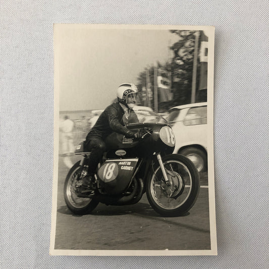Vintage Motorcycle Racing Photo photograph Rider Gilberto Parlotti 1971