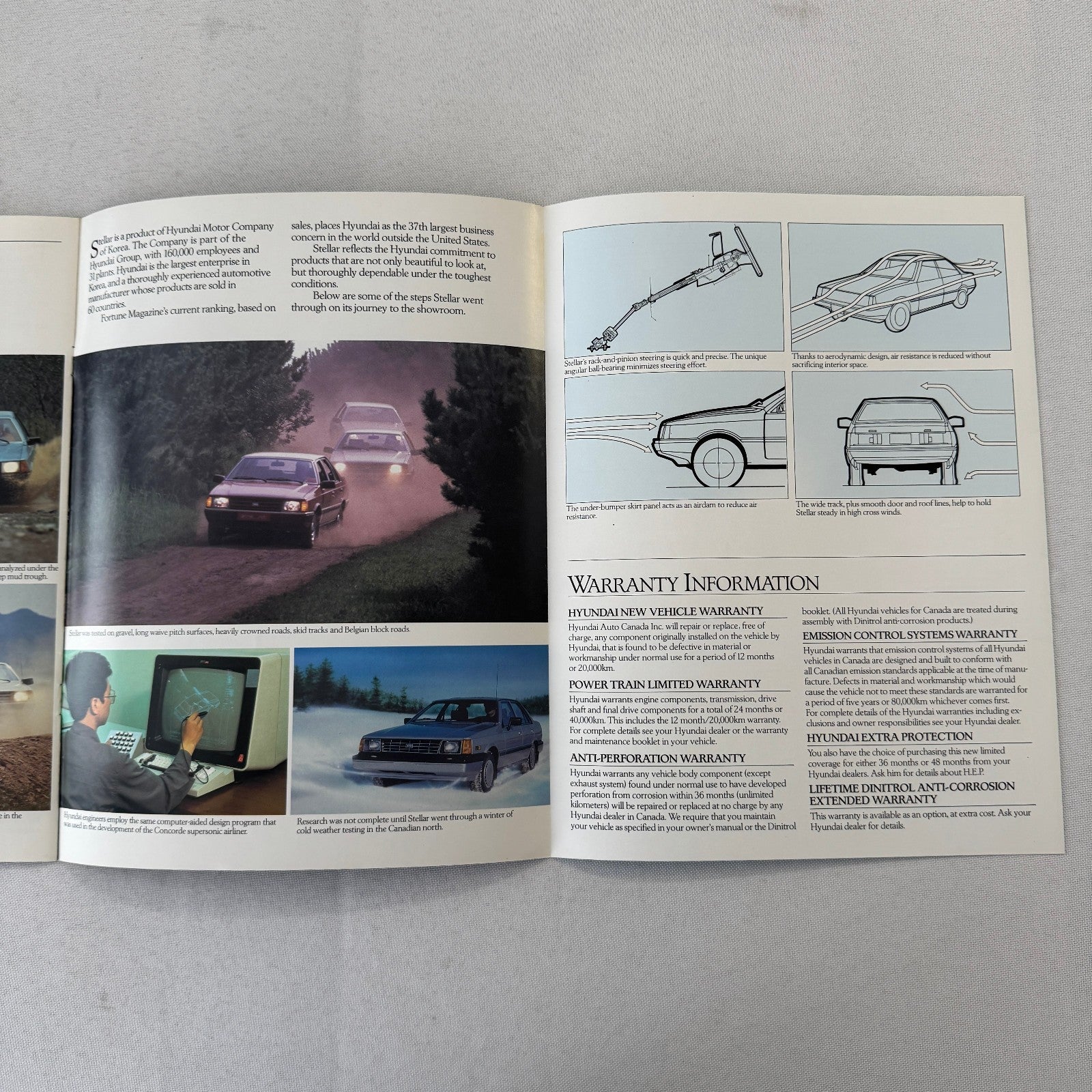 Vintage Hyundai Stellar Car Brochure Canadian Market Vintage Advertising