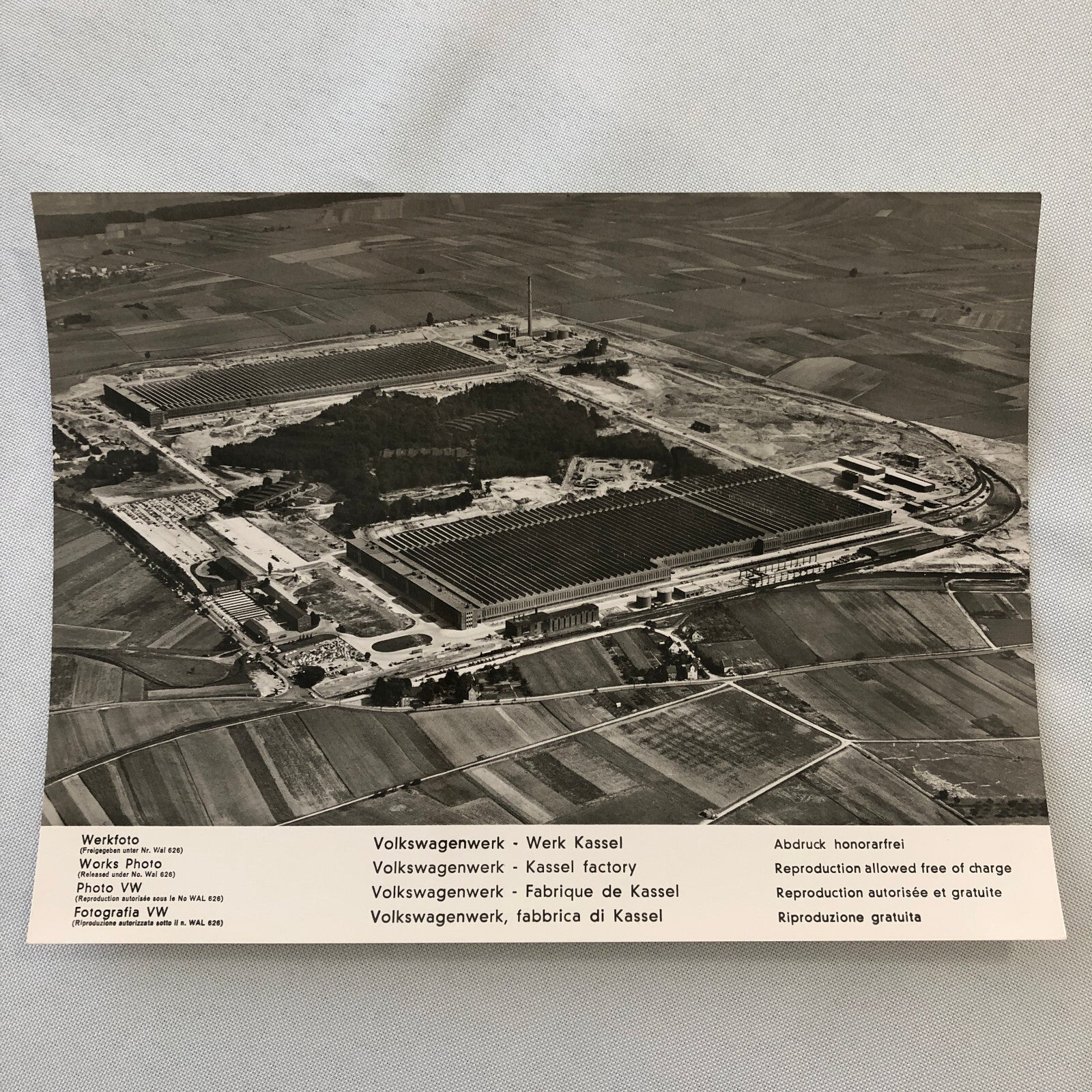 Volkswagen VW Factory Press Photo Photograph Print 1961