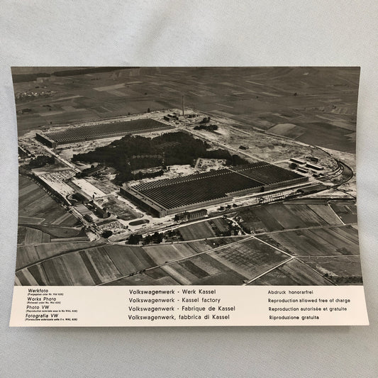 Volkswagen VW Factory Press Photo Photograph Print 1961
